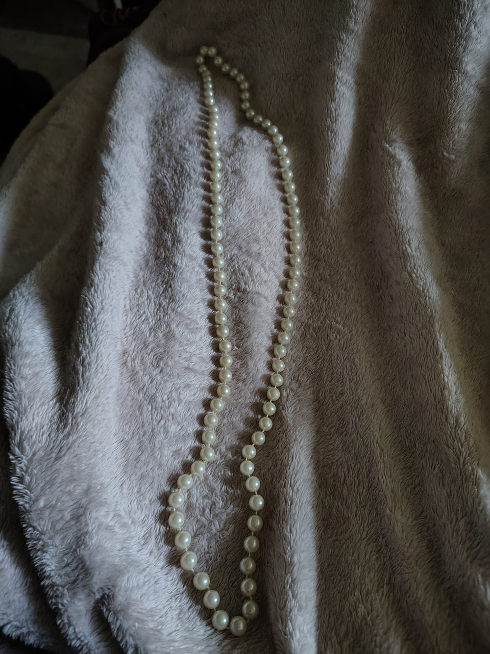 📿Vintage Faux Pearl Single Strand Classic Necklace - 17"📿